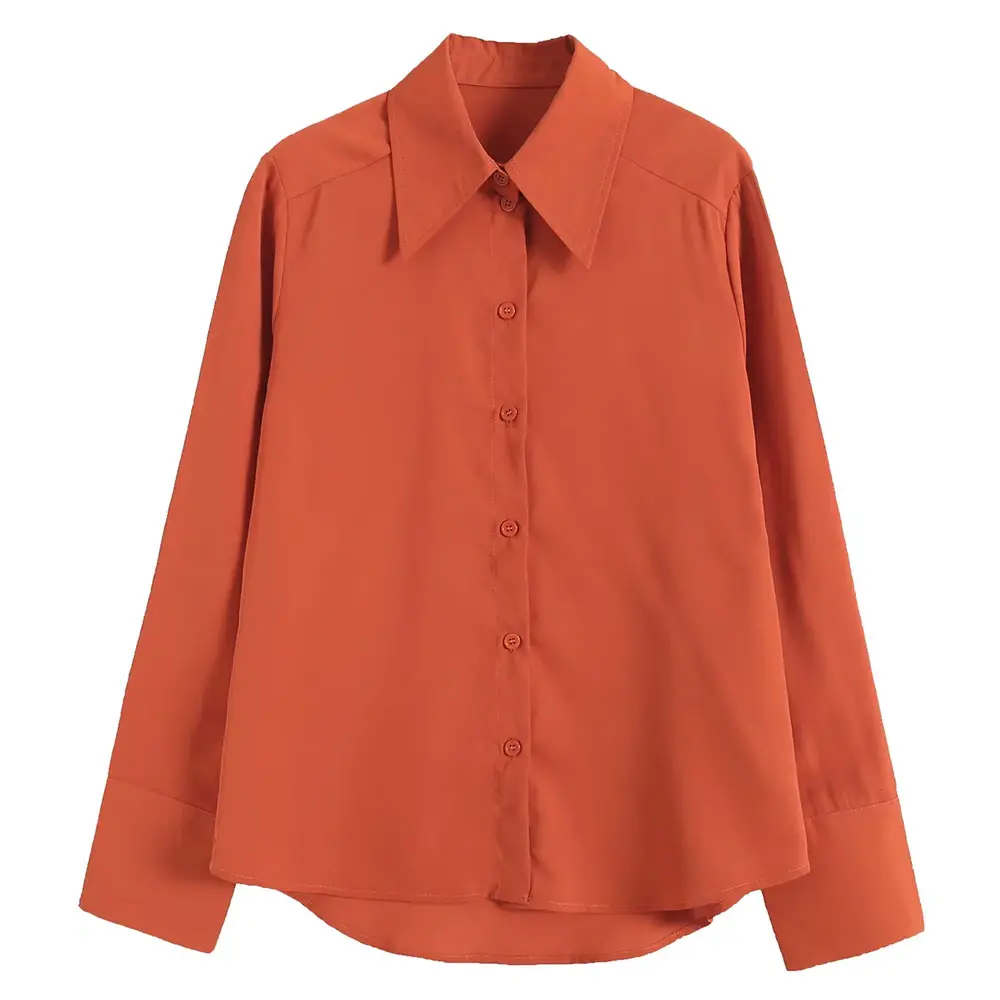 Satin Wide Cuff Button Shirt_14