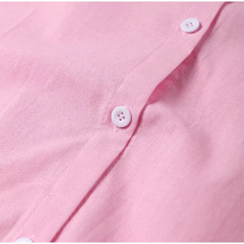 Flowy Button Up Blouse and Pants Set_29