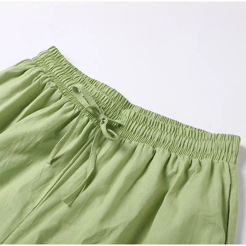 Flowy Button Up Blouse and Pants Set_24