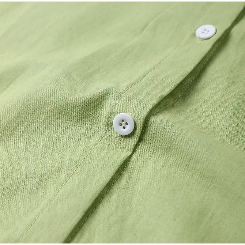 Flowy Button Up Blouse and Pants Set_9