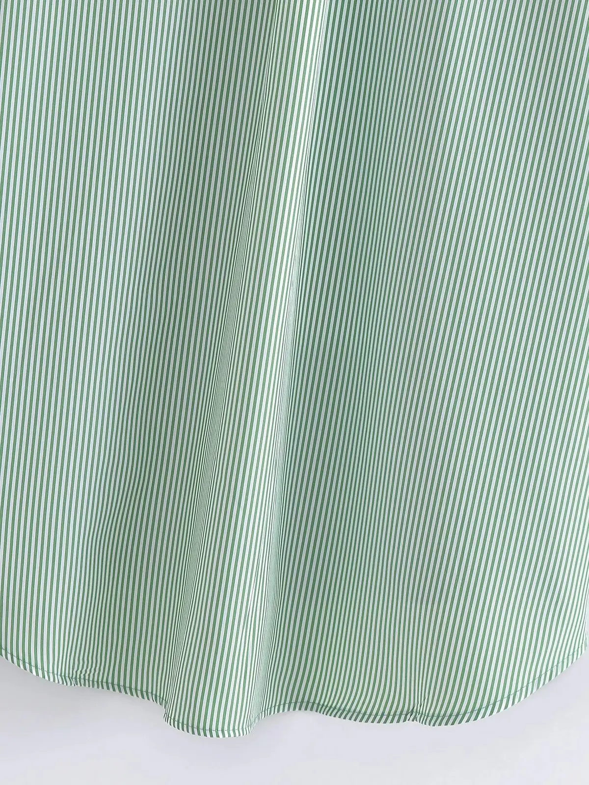 Green Two-Tone Button Up Blouse_5
