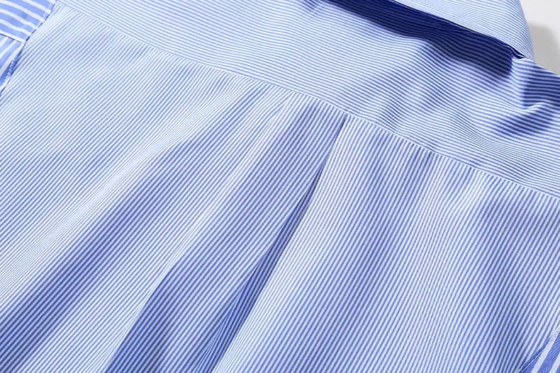 Oversized Asymmetrical Striped Blouse_8