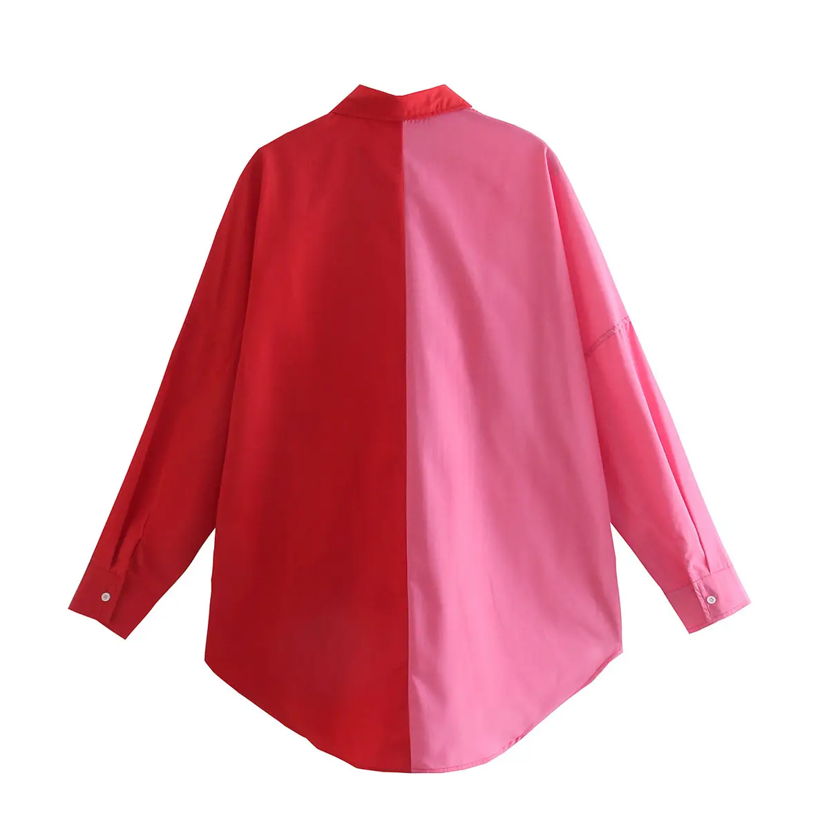 Color Block Button-Up Blouse_8