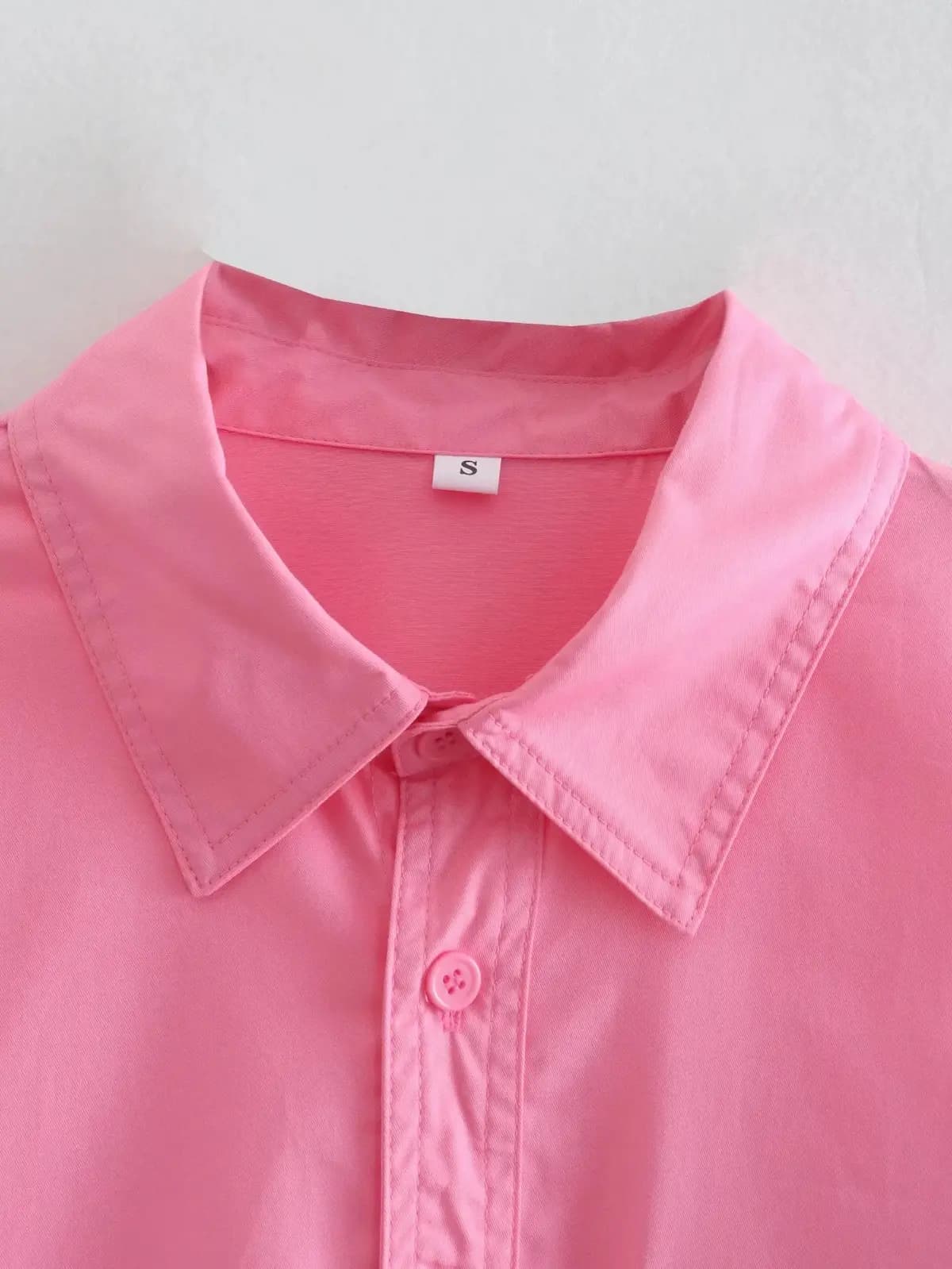Sorbet Pink Button-Down Blouse_3