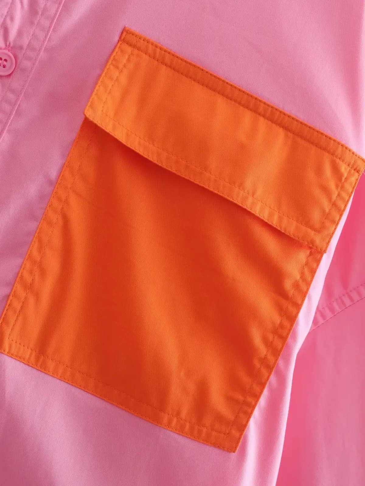 Sorbet Pink Button-Down Blouse_5