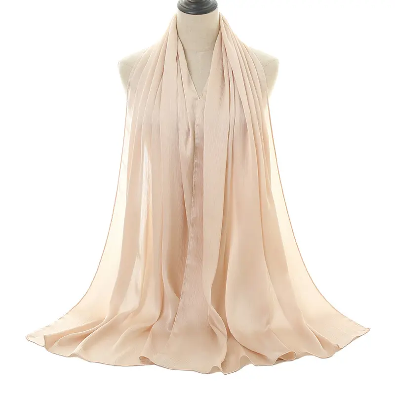 Natural wrinkle Chiffon Hijab_16_Cream_Style12