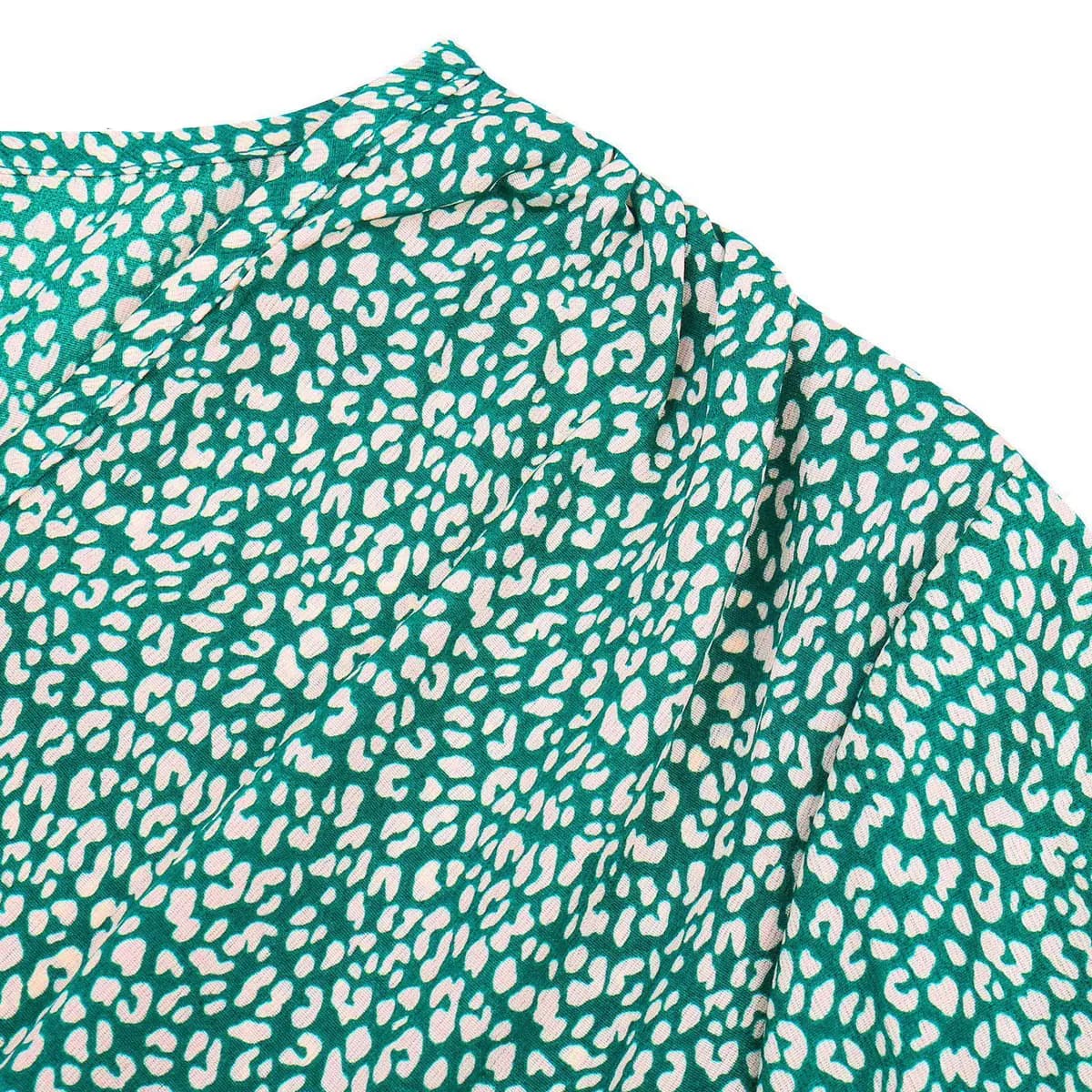 V-neck Printed Belted Dress_8