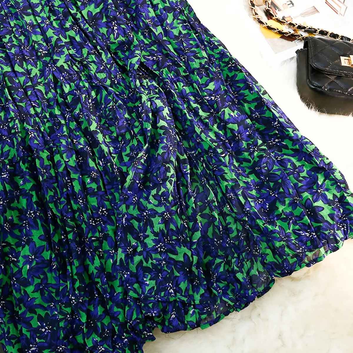 Boho Tiered Skirt with Side Slit_12