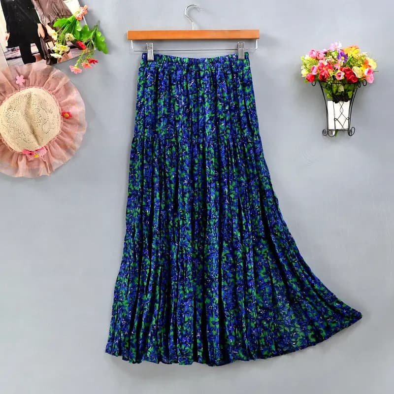 Boho Tiered Skirt with Side Slit_2