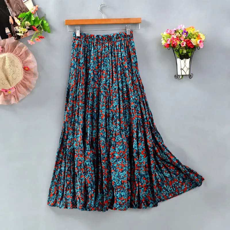 Boho Tiered Skirt with Side Slit_7