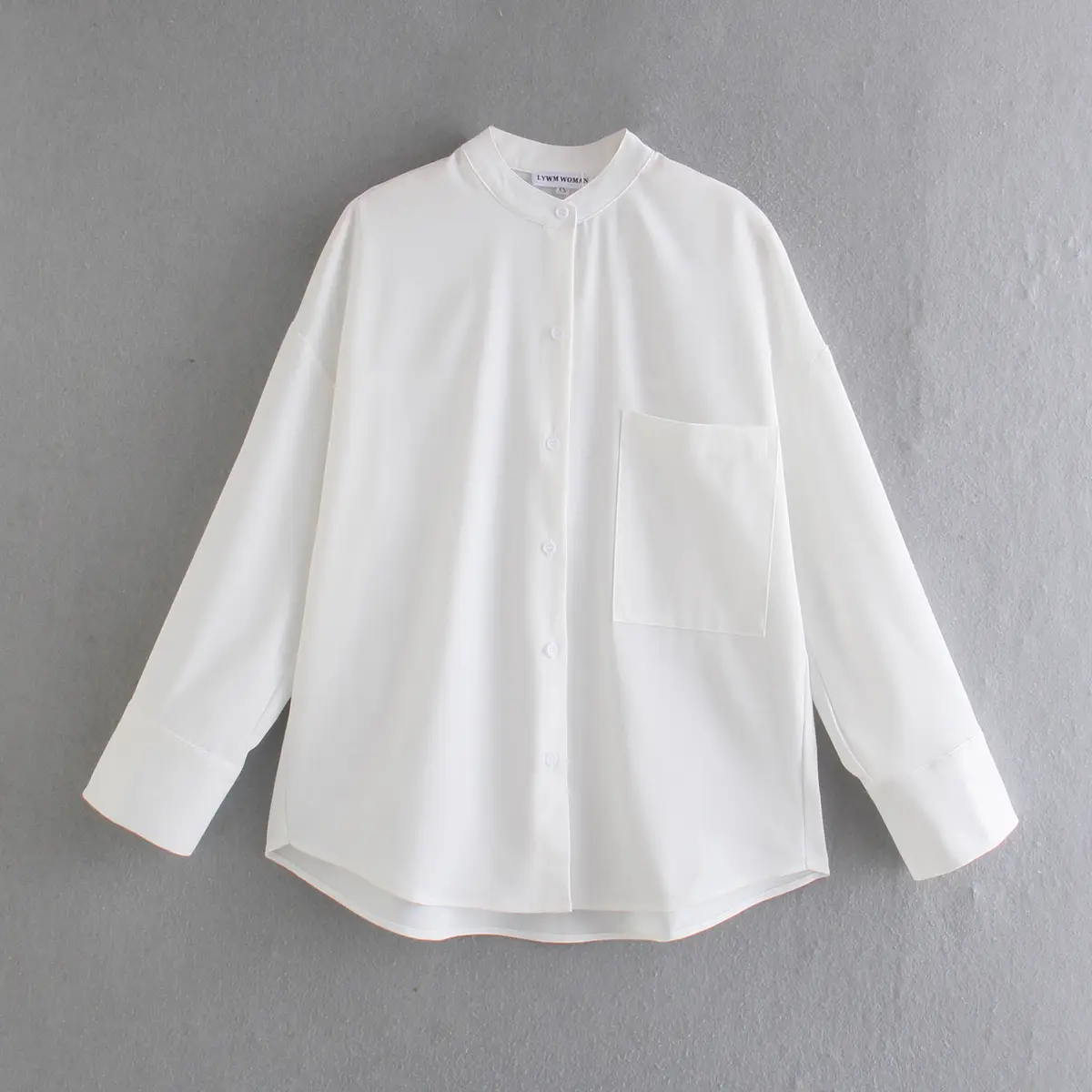 Round Neckline Satin Blouse_2