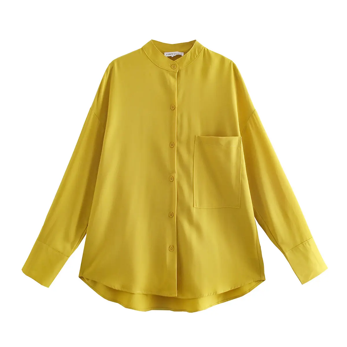 Round Neckline Satin Blouse_6