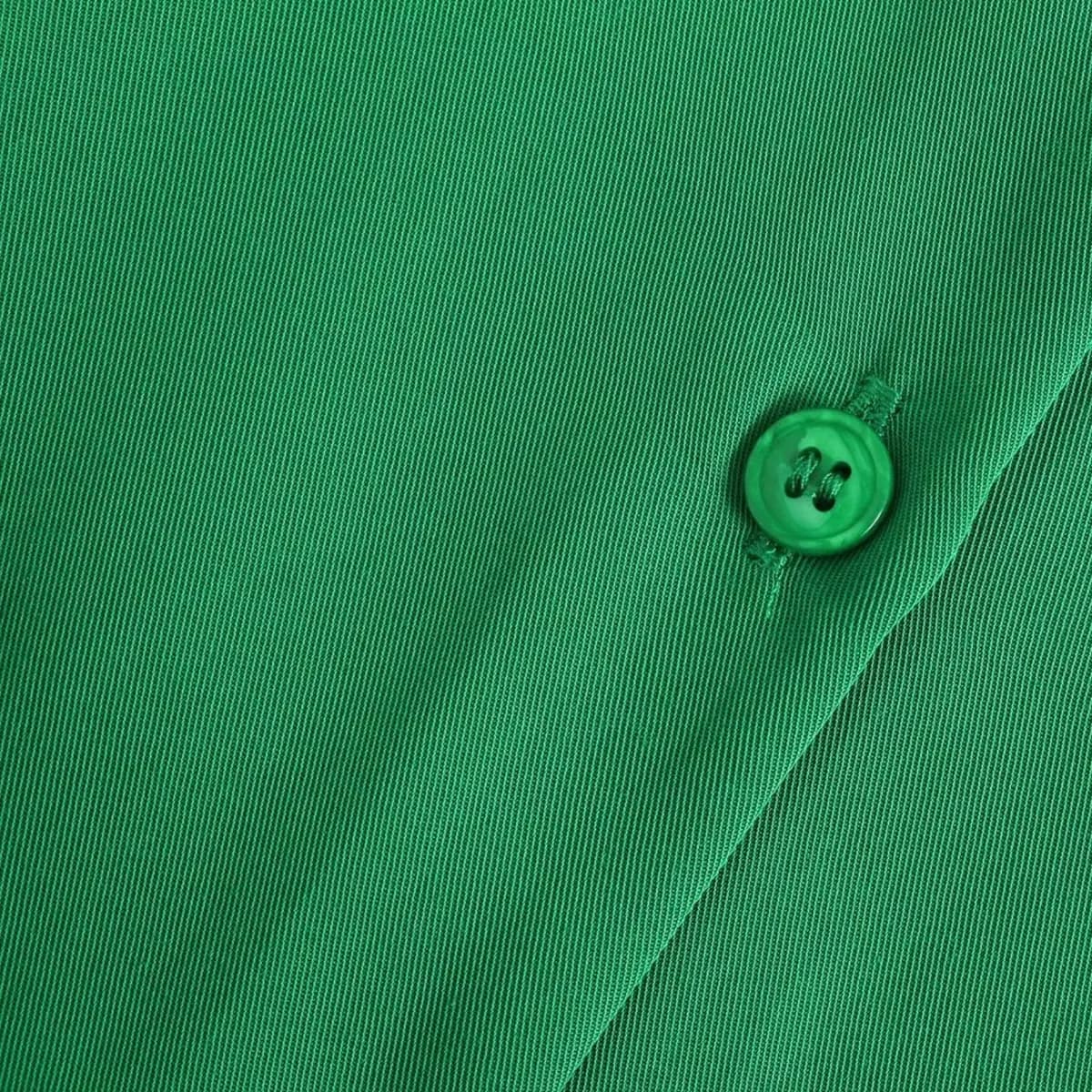 Round Neckline Satin Blouse_9