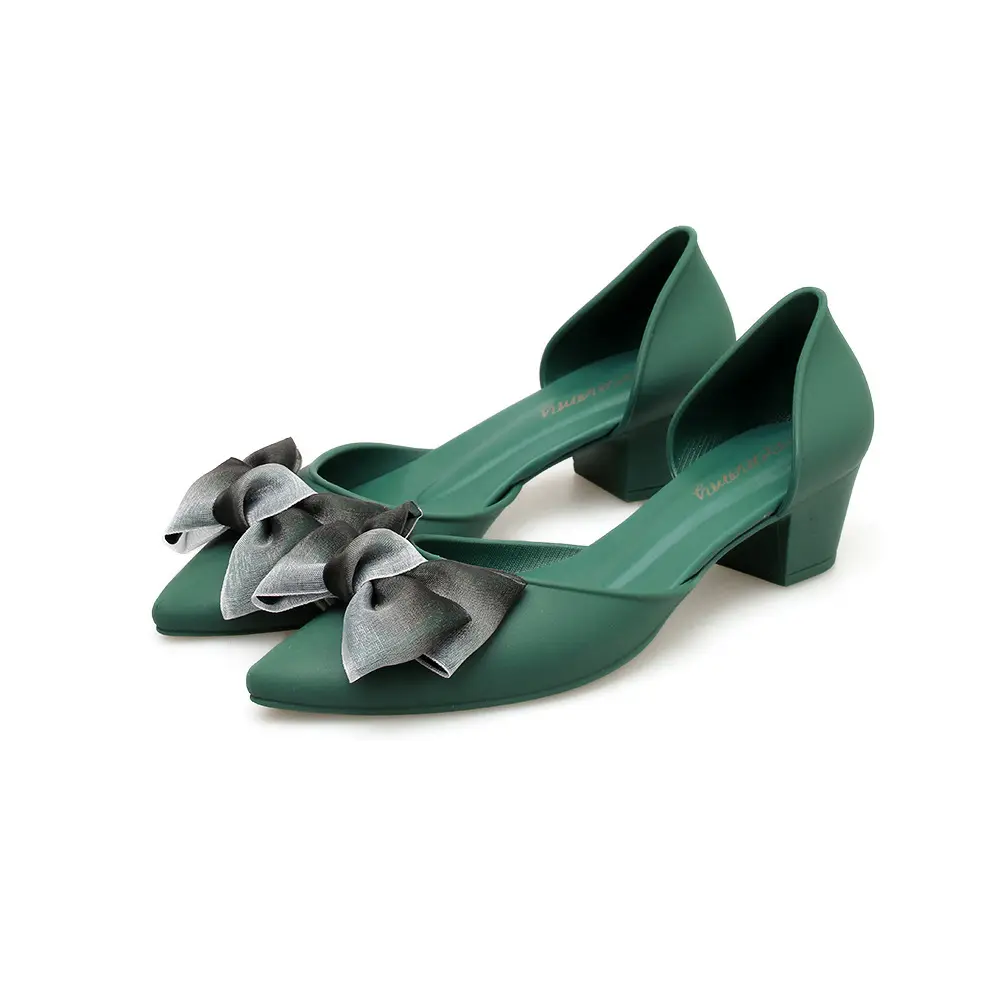 Elegant Frosted Chunky Jelly Heels for Women 7_Featured