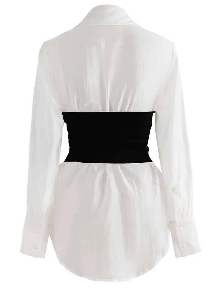 2 in 1 Corset Button Up Blouse_2