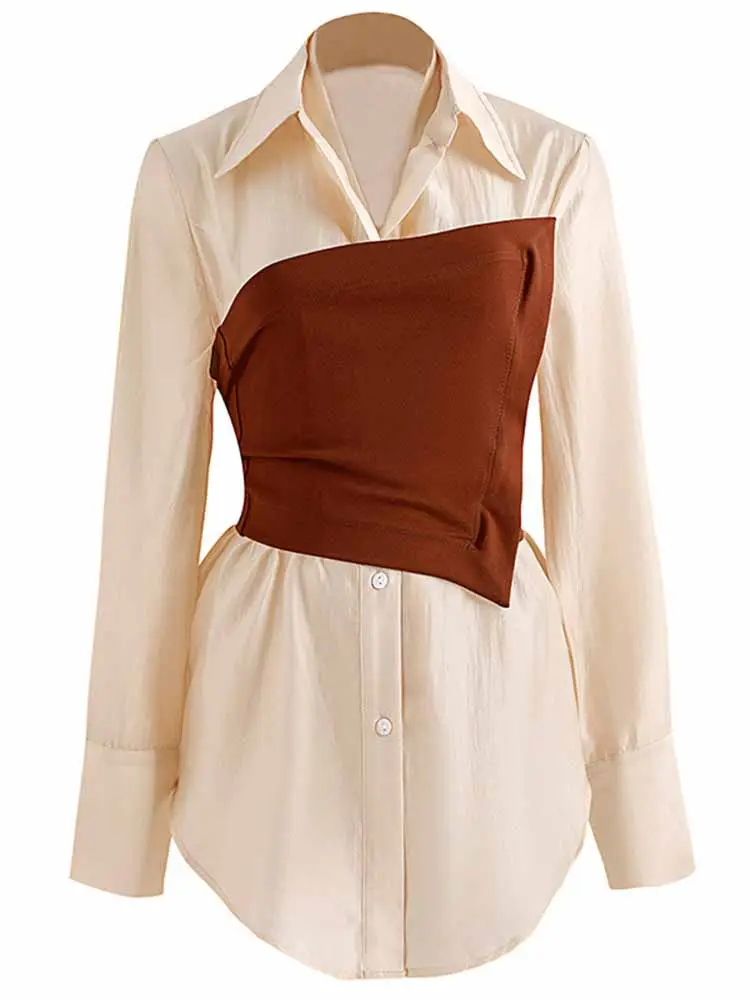 2 in 1 Corset Button Up Blouse_5