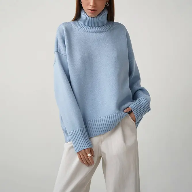 Classic Solid Turtleneck Sweater_13