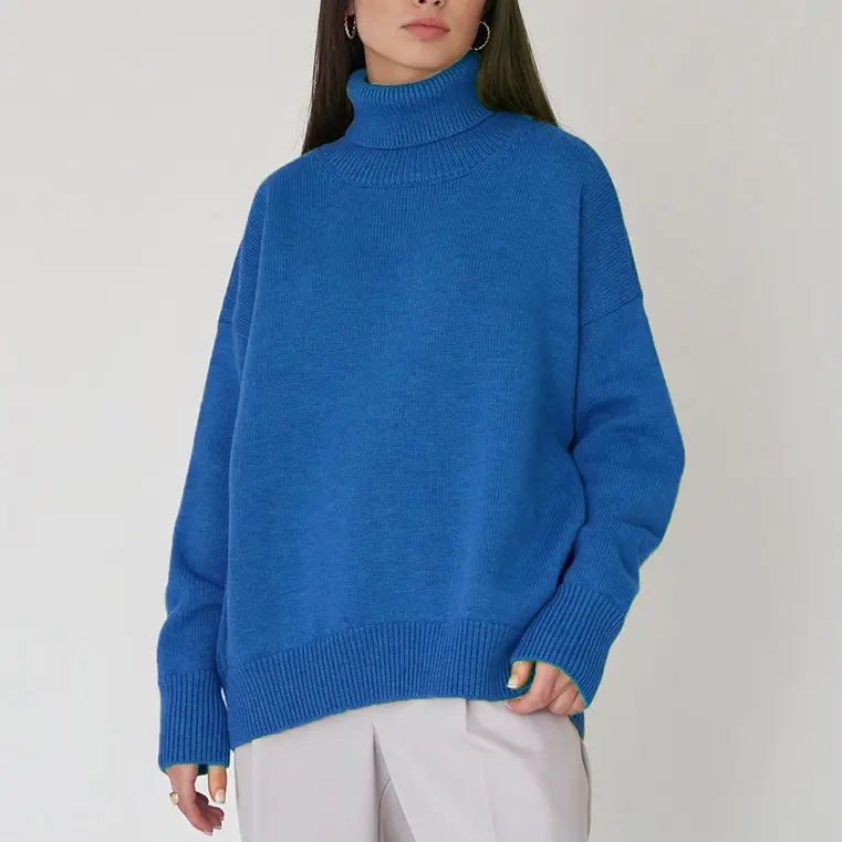 Classic Solid Turtleneck Sweater_5