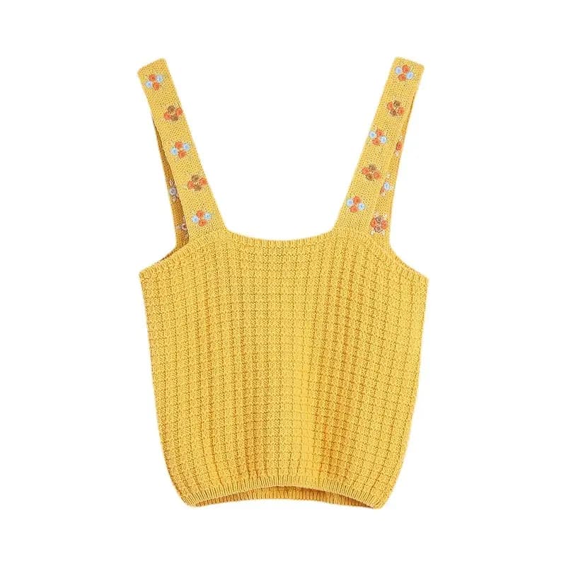 Knitted Cropped Tank Top_1