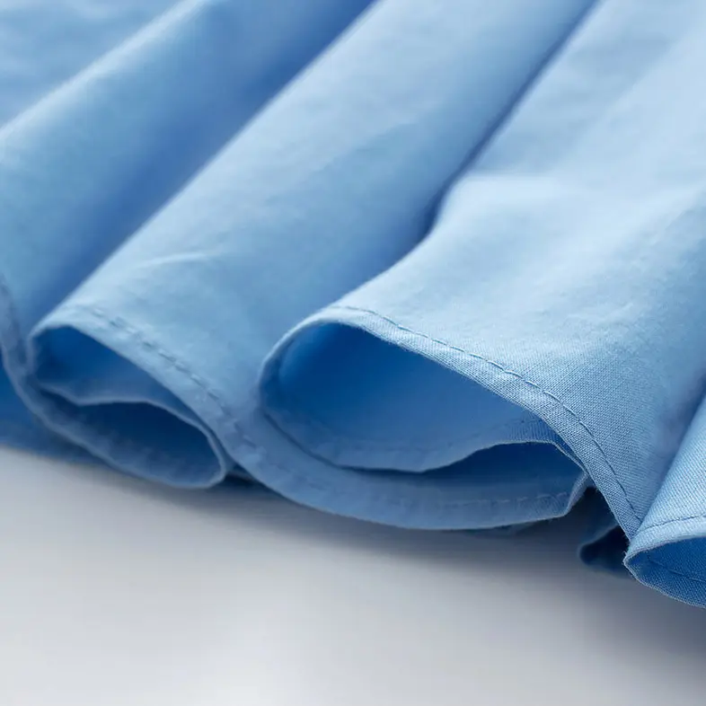 Sky Blue Tiered Collard Smock Dress_7