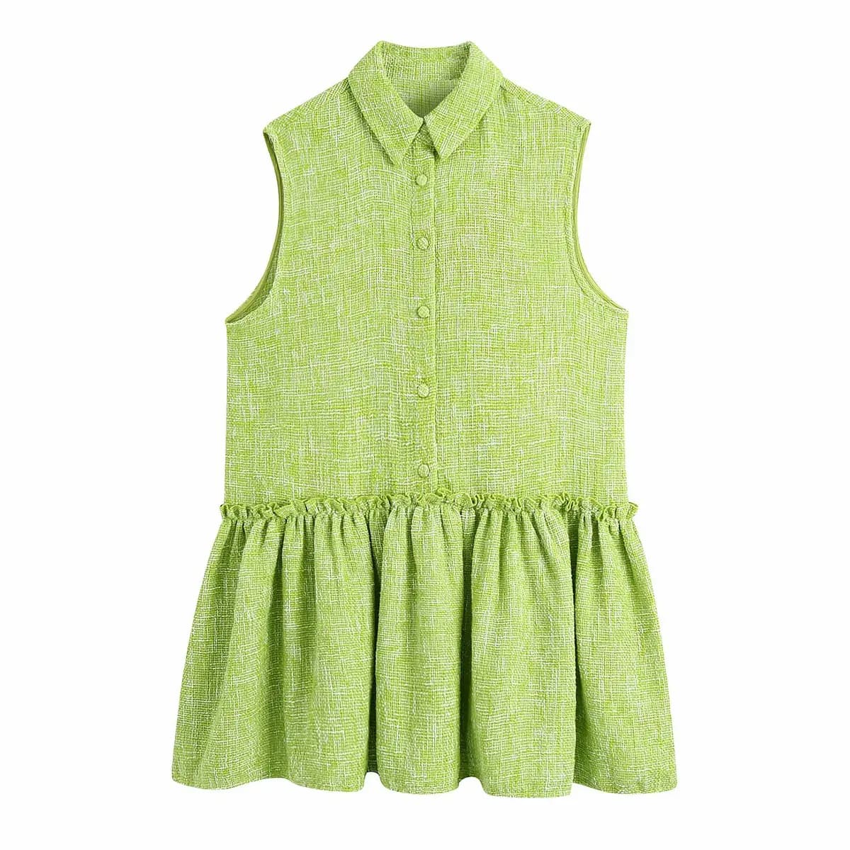 Linen Sleeveless Button-up Top_4