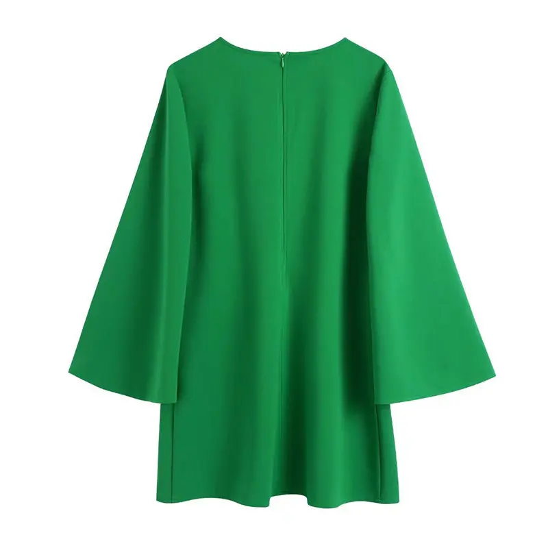 Green Bell Sleeve Blouse_4