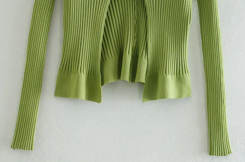 Y2K Tie Front Rib-knit Cardigan_2