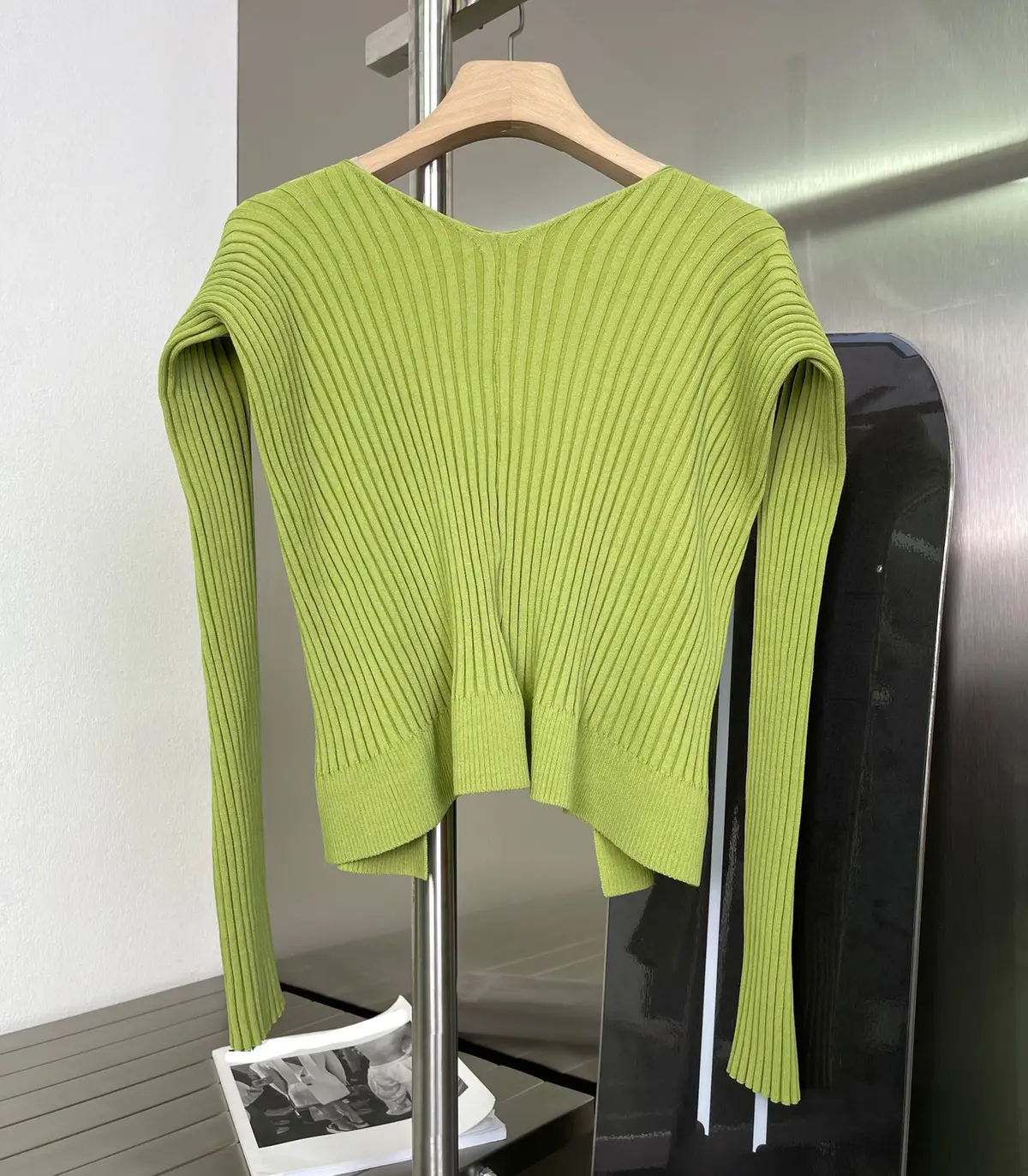 Y2K Tie Front Rib-knit Cardigan_9