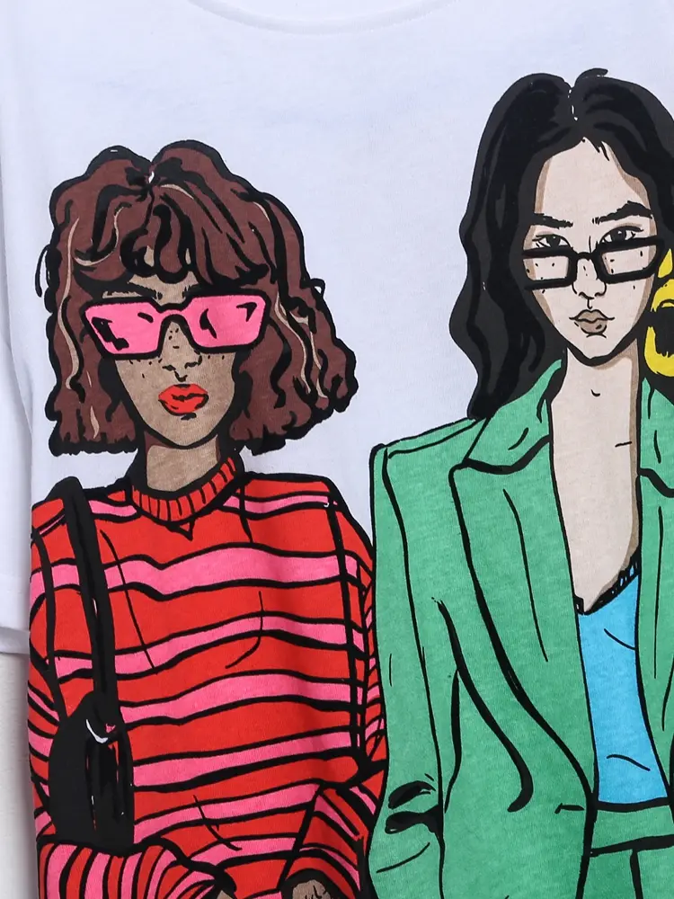 Fashion Girls Printed T-shirt_4