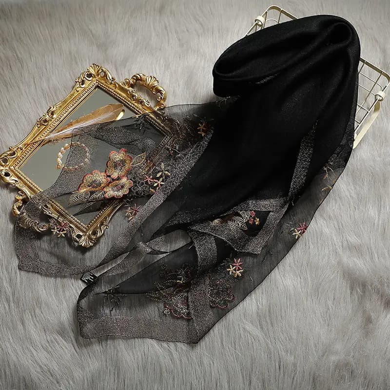 Silk embroidered Hijab_5