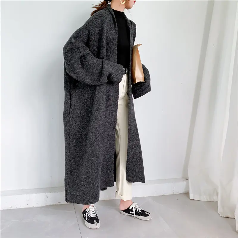 Solid Oversized Sweater Coat_2