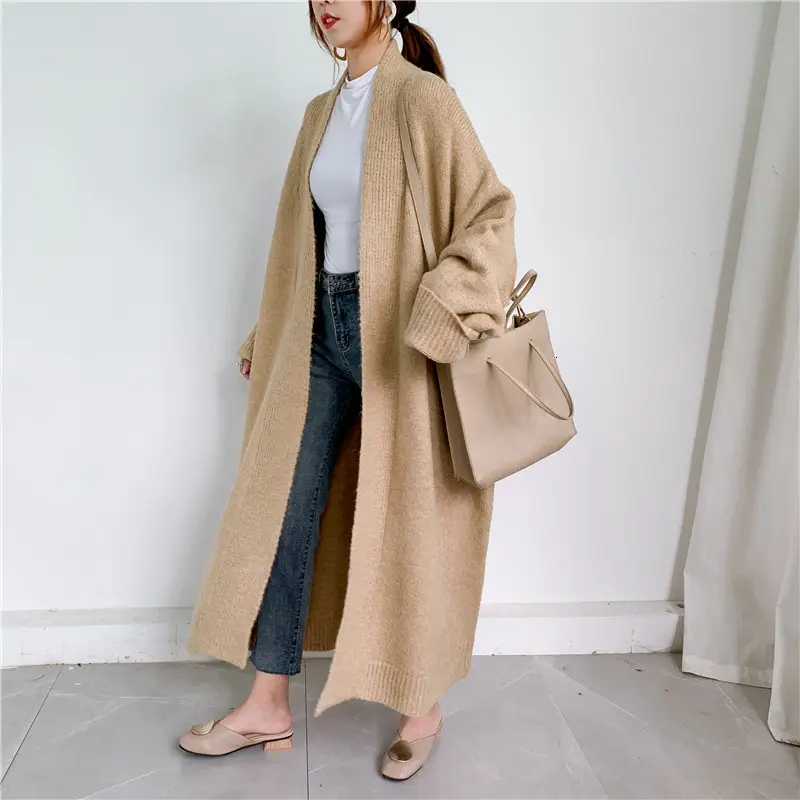 Solid Oversized Sweater Coat_1