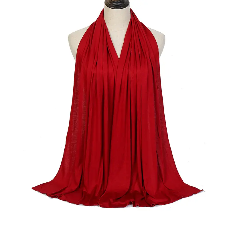 Cotton Jersey Hijab_4_Maroon