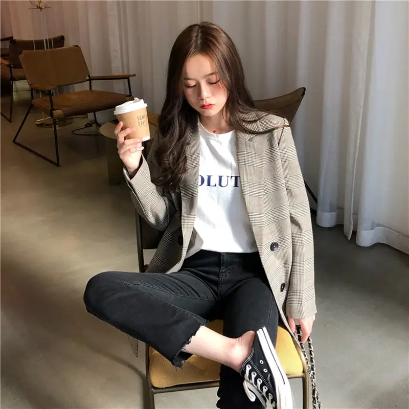 Women’s Plaid Blazer_12