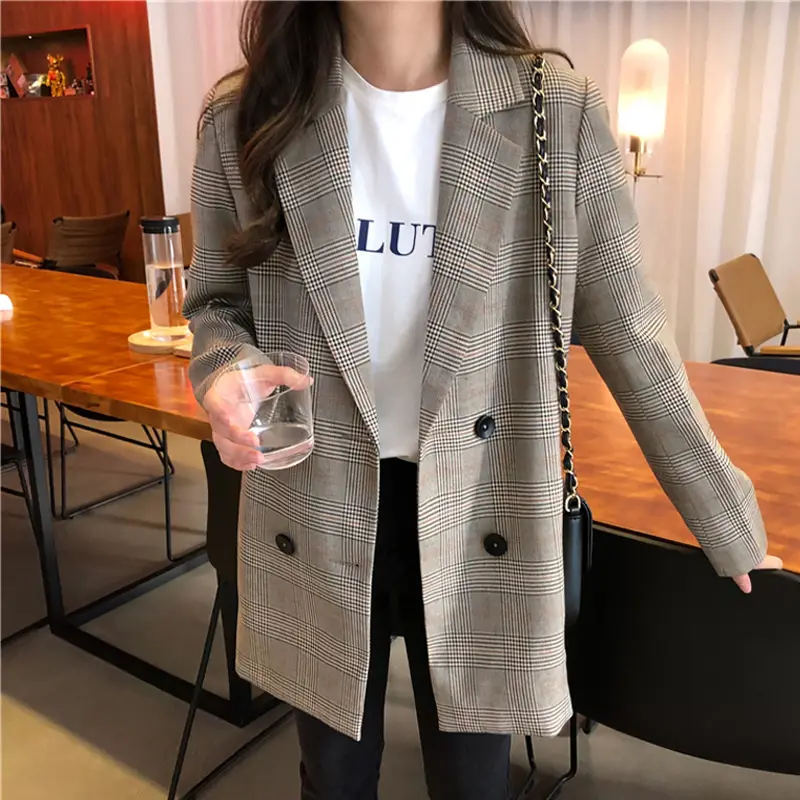 Women’s Plaid Blazer_1