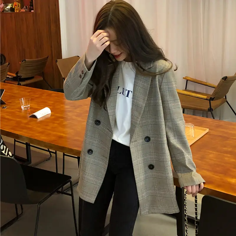 Women’s Plaid Blazer_5