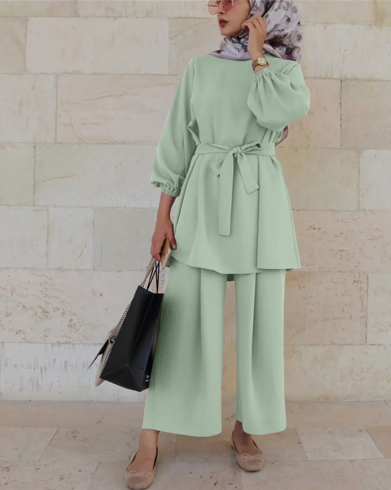 Elegant Modest Summer Two Piece Set-2