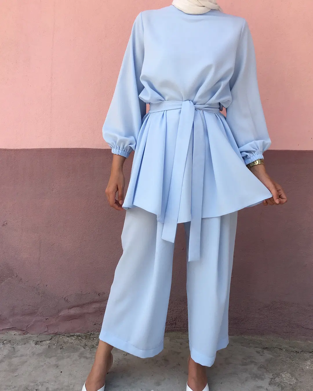 Elegant Modest Summer Two Piece Set-3