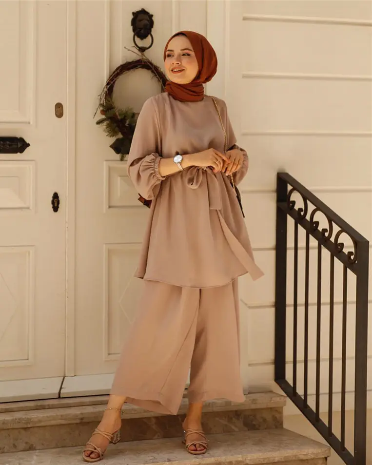 Elegant Modest Summer Two Piece Set-5
