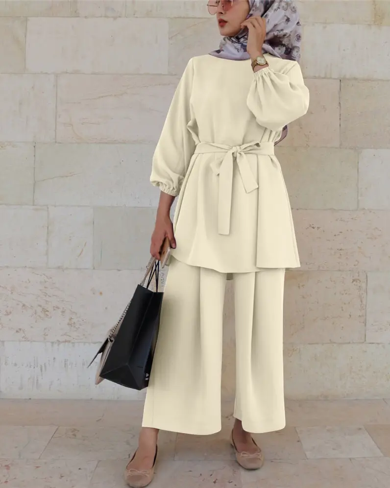 Elegant Modest Summer Two Piece Set-7