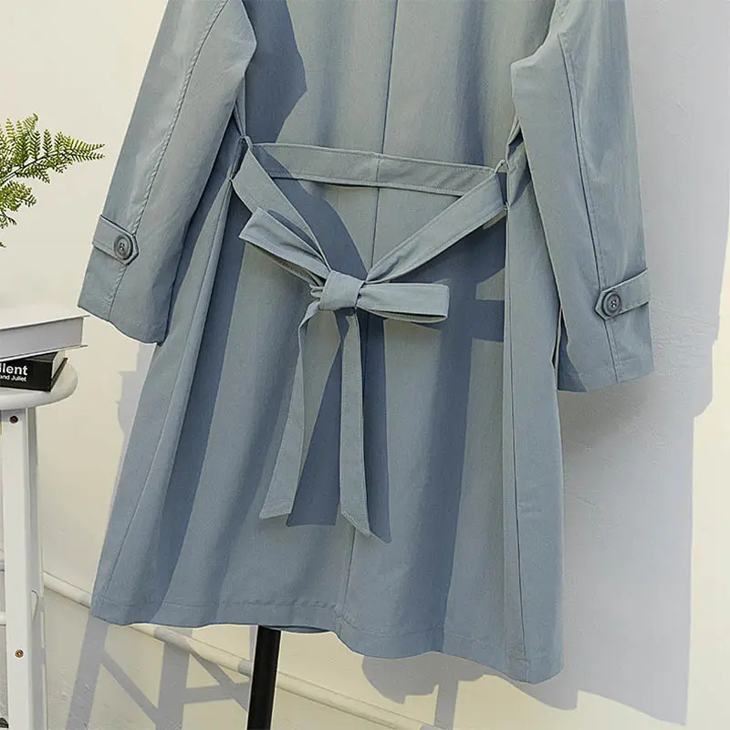 Womens Plus Size Pastel Trench Coat_3