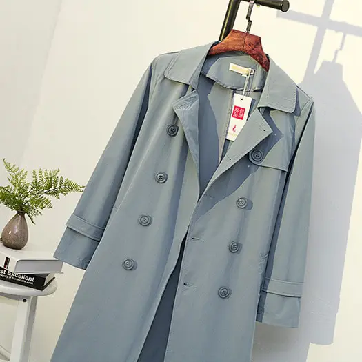 Womens Plus Size Pastel Trench Coat_8