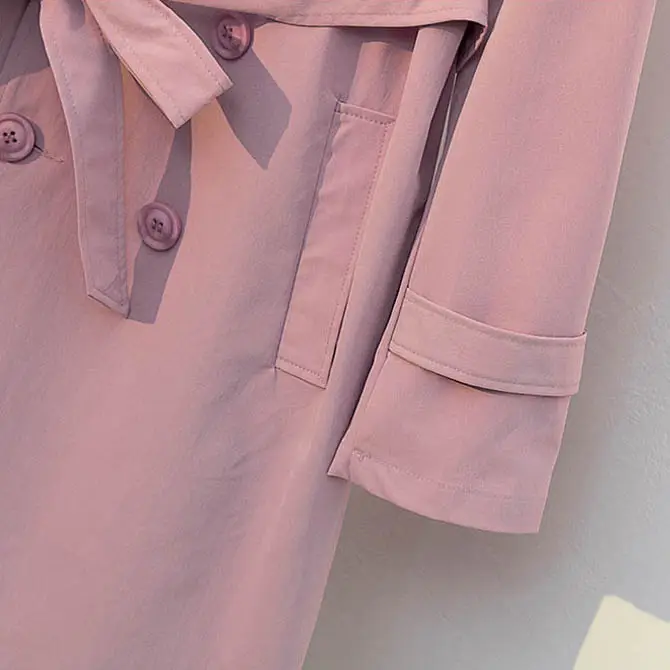 Womens Plus Size Pastel Trench Coat_6
