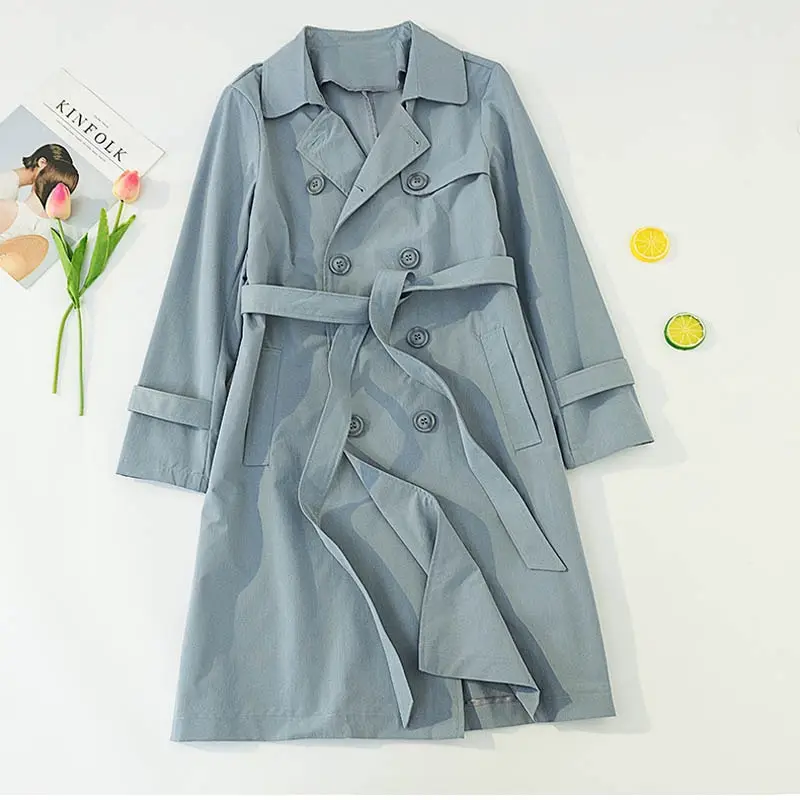Womens Plus Size Pastel Trench Coat_2