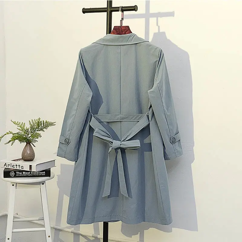 Womens Plus Size Pastel Trench Coat_11
