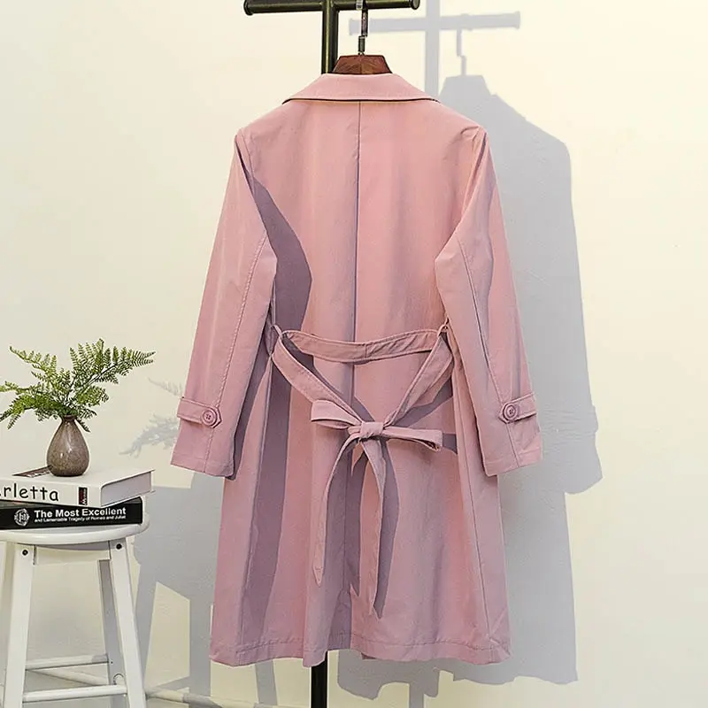 Womens Plus Size Pastel Trench Coat_9