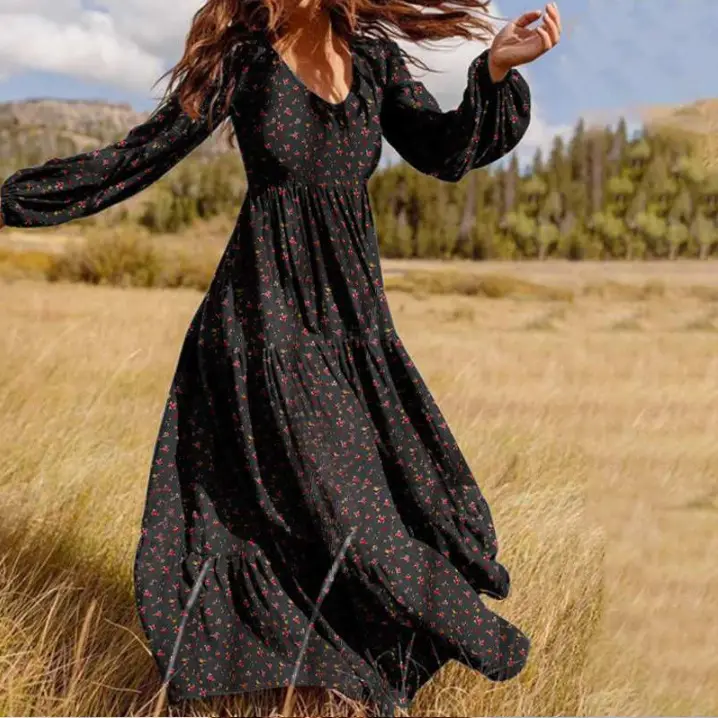 Plus Size Floral Ruffle Maxi Dress_2_Featured
