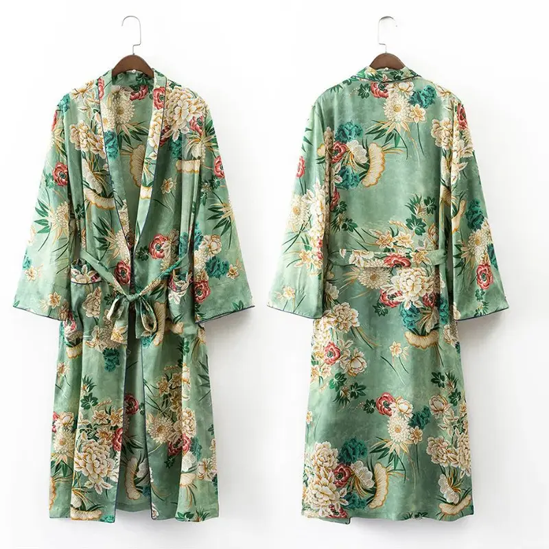 Bohemian Floral Long Kimono Cardigan_4